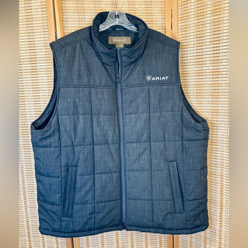 Ariat mens Phantom Crius Insulated Mens plus size quilted Vest oversized coat - Picture 5 of 14